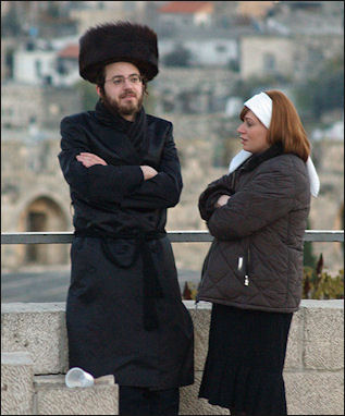 20120505-Orthodox couple on Shabbat in Jerusalem by_David_Shankbone.jpg